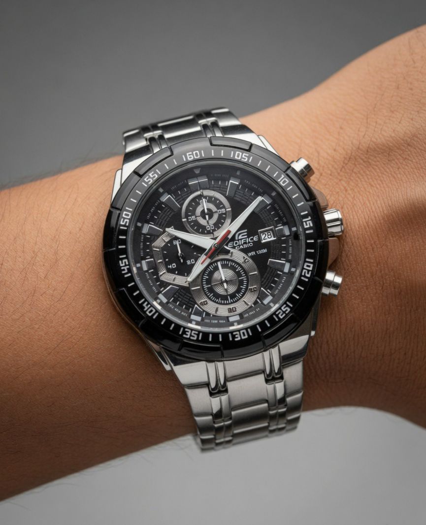 Casio Edifice EF-539D-1AV sliver and black 1:1 quality