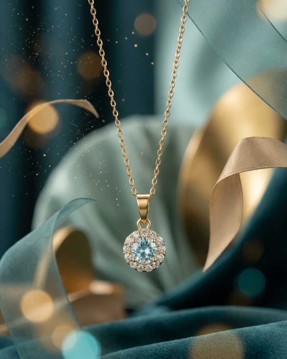 Aurora Halo Necklace Crystal Pendant 1||1 quality